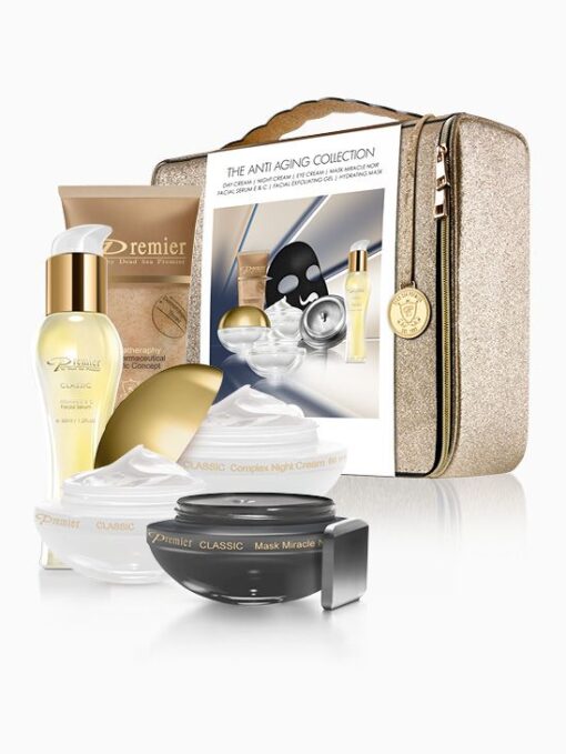 Anti Aging Collection - Day Cream, Night Cream, Eye Cream, Miracle Noir Mask, Facial Serum E & C, Facial Exfoliating Gel, Hydrating Mask