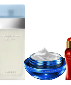 Timeless Beauty Trio - Dolce & Gabbana Light Blue Eau De Toilette Tester, Prestige Refining Moisture Cream, Biox Ultra Age Defying Serum, 5ml