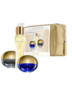 Anti Wrinkle Triple Kit - Facial Serum, Day Cream, Collagen, Beta Carotene & Seaweed Mask