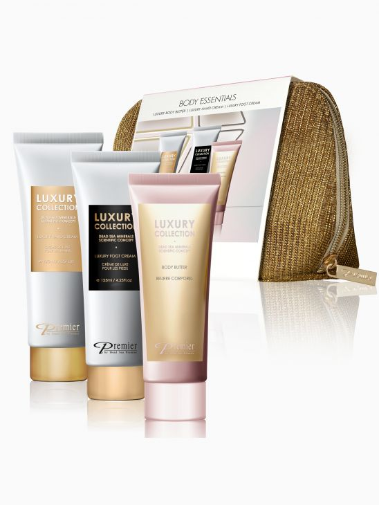 Body Essentials Kit - Prestige Luxury Foot Cream, Prestige Luxury Hand Cream, Body Butter