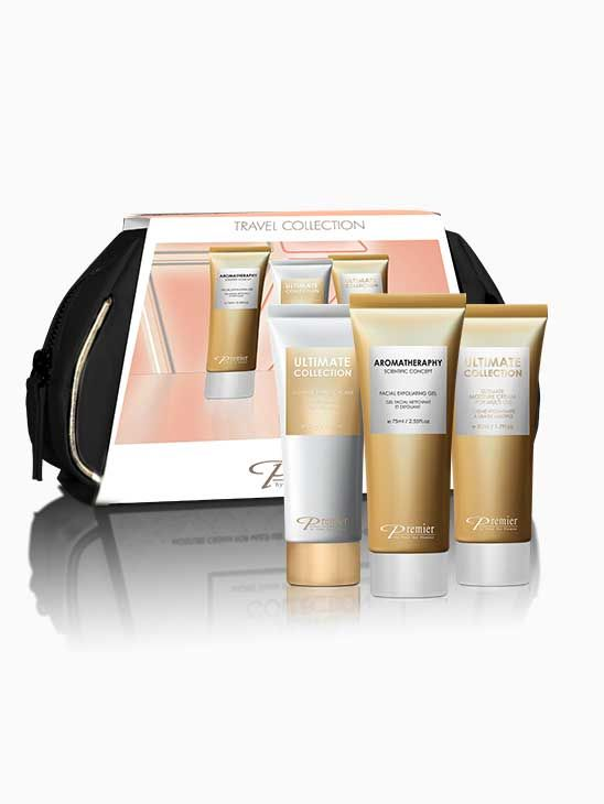 Classic Moisturizing Travel Gift Set - Moisture Cream for Multi-Use, Soothing Facial Cleansing Gel, Soft Luxury Hand Cream