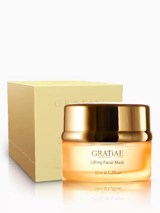 Lifting & Firming Face Moisturizing Cream & Mask W/ Free Volcanic Applicator Stone by Gratiae